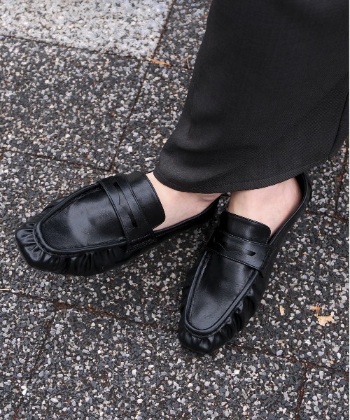 feepur（フェピュール）の「【6サイズ展開】スクエアトゥギャザーローファー（ローファー・レディース・ブラック・22.5/23.5/24.5/25/25.5/26）」の12枚目の写真