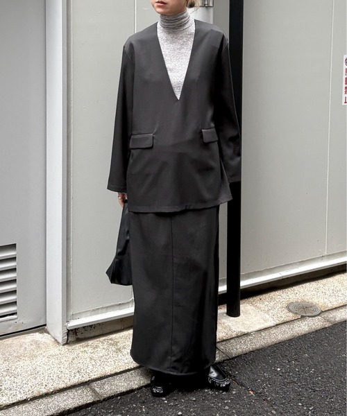 feepur（フェピュール）の「【6サイズ展開】スクエアトゥギャザーローファー（ローファー・レディース・ブラック・22.5/23.5/24.5/25/25.5/26）」の6枚目の写真