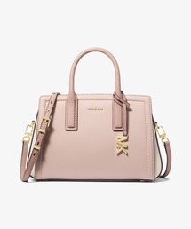 LAILA カラーブロック ぺブルレザー サッチェル スモール