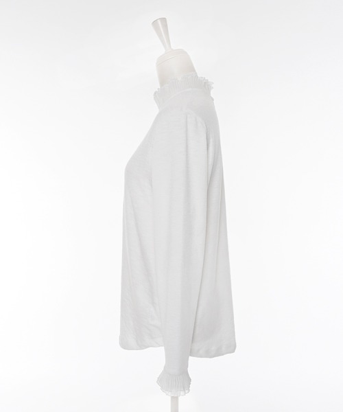 Narcissus（ナルシス）の「シフォンフリルロンT/レイヤード（Tシャツ/カットソー・レディース・ホワイト/ブラック・FREE）」の10枚目の写真