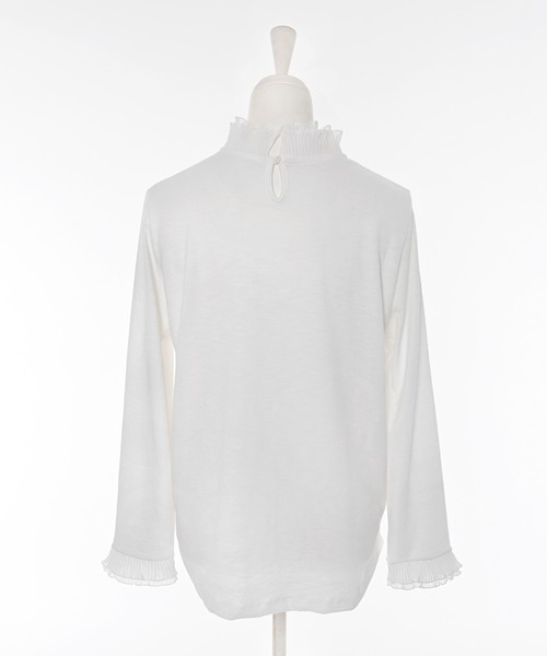 Narcissus（ナルシス）の「シフォンフリルロンT/レイヤード（Tシャツ/カットソー・レディース・ホワイト/ブラック・FREE）」の11枚目の写真