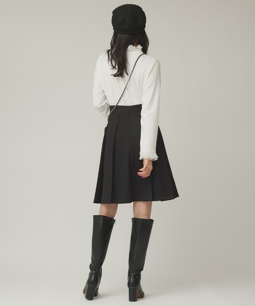 Narcissus（ナルシス）の「シフォンフリルロンT/レイヤード（Tシャツ/カットソー・レディース・ホワイト/ブラック・FREE）」の4枚目の写真