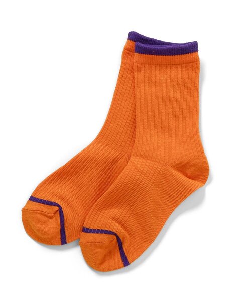 Ampersand（アンパサンド）の「無地ソックスB（ソックス/靴下・キッズ・オレンジ/レモンイエロー/ブルー・15 /21/18）」の3枚目の写真