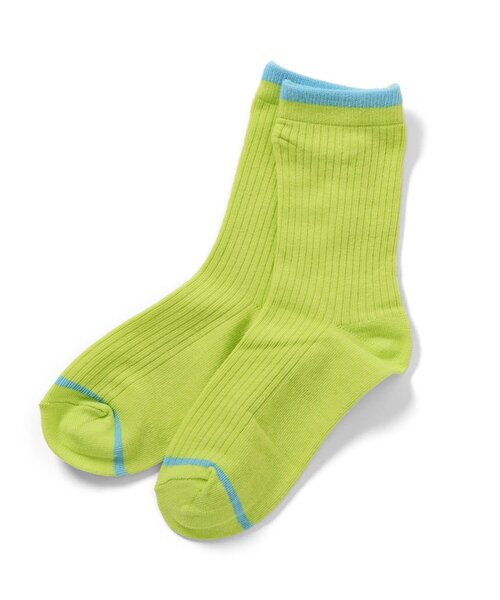 Ampersand（アンパサンド）の「無地ソックスB（ソックス/靴下・キッズ・オレンジ/レモンイエロー/ブルー・15 /21/18）」の2枚目の写真