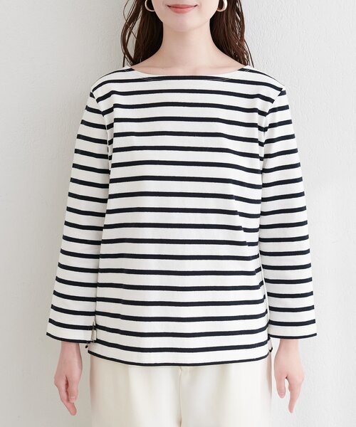 natural couture（ナチュラルクチュール）の「便利なベーシックボーダーT（Tシャツ/カットソー・レディース・ベージュ/ブラック/サックスブルー/ピンク・FREE）」の15枚目の写真