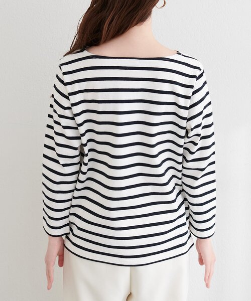 natural couture（ナチュラルクチュール）の「便利なベーシックボーダーT（Tシャツ/カットソー・レディース・ベージュ/ブラック/サックスブルー/ピンク・FREE）」の17枚目の写真