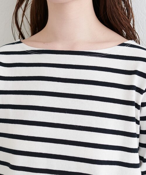 natural couture（ナチュラルクチュール）の「便利なベーシックボーダーT（Tシャツ/カットソー・レディース・ベージュ/ブラック/サックスブルー/ピンク・FREE）」の18枚目の写真