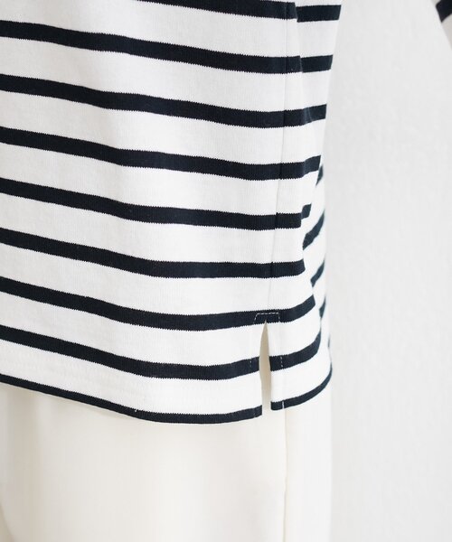 natural couture（ナチュラルクチュール）の「便利なベーシックボーダーT（Tシャツ/カットソー・レディース・ベージュ/ブラック/サックスブルー/ピンク・FREE）」の20枚目の写真