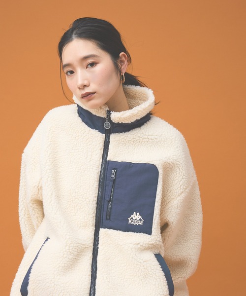 Kappa(カッパ)の「≪Kappa×and ST ウェルネスクラブ≫ボアジャケット (ユニセックス)(その他アウター・レディース・ブルー/ブラック/アイボリー・LARGE/MEDIUM/SMALL)」の18枚目の写真