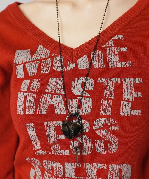 メタルネックレス/パドロック/鍵付きハート南京錠（ネックレス