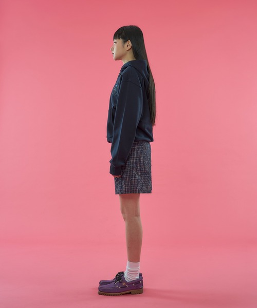 WISH FOR EVER（ウィッシュフォーエバー）の「【 4color / 3size 】SWEAT ONE POINT PATCHWORK HENRY HOODIE / ワンポイントパッチワークヘンリースウェットフーディ（パーカー・メンズ・ネイビー/レッド/ダークグリーン/グレー・MEDIUM/LARGE/SMALL）」の20枚目の写真