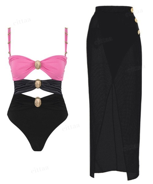 Dalfwin(ダールフィン)の「レデイーズ水着 ロング丈スリットパレオ(水着・レディース・アイボリー/ブラック/パープル/グリーン・FREE/SMALL/MEDIUM/LARGE)」の13枚目の写真