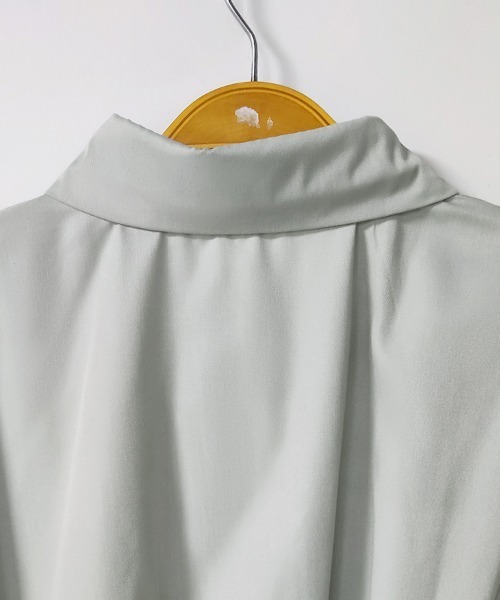 ONEP STAR（ワンピスター）の「シャツデザインミニワンピース（シャツワンピース・レディース・グレイッシュベージュ/ブラック/ライトグレー・FREE）」の19枚目の写真