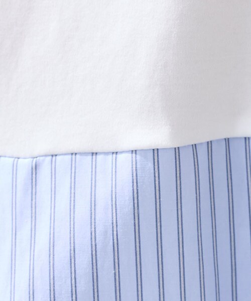 INDIVI(インディヴィ)の「【レイヤードにおすすめ】切り替えデザイントップス(Tシャツ/カットソー・レディース・ホワイト系3/ブルー系7・38/13/05)」の7枚目の写真