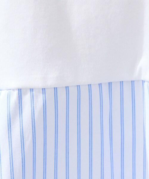 INDIVI(インディヴィ)の「【レイヤードにおすすめ】切り替えデザイントップス(Tシャツ/カットソー・レディース・ホワイト系3/ブルー系7・38/13/05)」の11枚目の写真