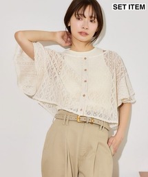 mysty woman | 【セットアイテム】ラッセルレースアンサンブル2　659886(Tシャツ/カットソー)