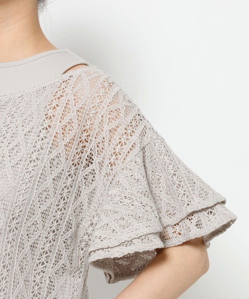 mysty woman(ミスティウーマン)の「ラッセルレースアンサンブル2 659886(カーディガン/ボレロ・レディース・アイボリー/ブラック/ライトグレー/グリーン・FREE)」の16枚目の写真