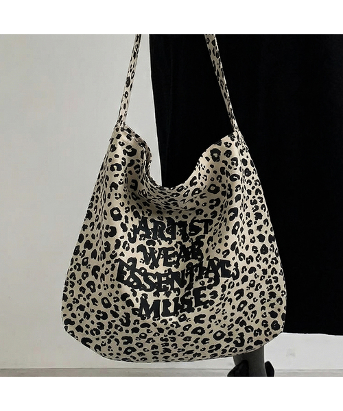 ARTISTWEAR（アーティストウェア）の「[ATW] エッセンシャルミューズレオパードエコバッグ（エコバッグ/サブバッグ・レディース・その他/アイボリー/ブラウン・FREE）」の2枚目の写真