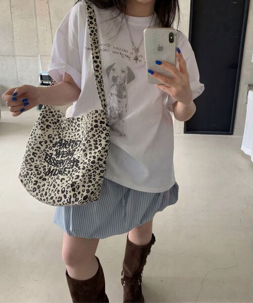 ARTISTWEAR（アーティストウェア）の「[ATW] エッセンシャルミューズレオパードエコバッグ（エコバッグ/サブバッグ・レディース・その他/アイボリー/ブラウン・FREE）」の8枚目の写真