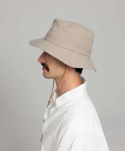 Nine Tailor（ナインテイラー）の「Nine Tailor Cockspur Hat (N-1621)（ハット・メンズ・グレイッシュベージュ/グレー系その他/ブラック・FREE）」の6枚目の写真