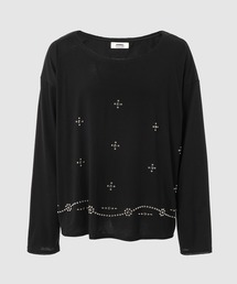 DAIRIKU（ダイリク）の「Waist Studs Wide-Neck Tee（Tシャツ/カットソー）」