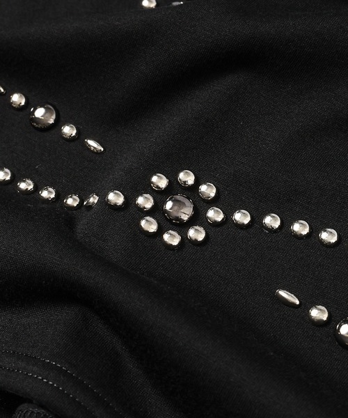DAIRIKU(ダイリク)の「Waist Studs Wide-Neck Tee(Tシャツ/カットソー・メンズ・ブラック/ホワイト・L/M)」の6枚目の写真