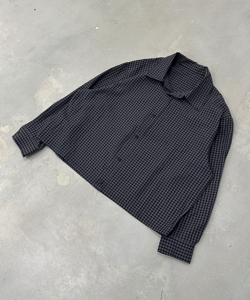 UNDERSTATEMENTs(アンダーステイトメント)の「【ユニセックス】ショート丈ベーシックシャツ(シャツ/ブラウス・メンズ・ブルー系その他/ブラック系その他/ライトブルー/ブルー/ホワイト/ホワイト系/ホワイト系その他/ネイビー系/ネイビー/ブラック系その他2/ブラック系/チャコールグレー/ブルー系その他2/ブラック/ブラウン系その他・MEDIUM/LARGE)」の21枚目の写真
