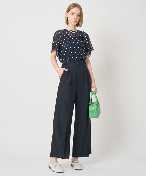 ANAYI（アナイ）の「フラワー刺繍ドットスリット ブラウス（シャツ/ブラウス・レディース・ホワイト/ネイビー/ブラック・38/36）」の19枚目の写真