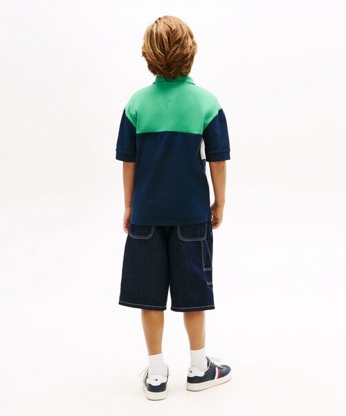 TOMMY HILFIGER（トミーヒルフィガー）の「BOYS モノタイプカラーブロックラグビーポロシャツ（ポロシャツ・キッズ・イエロー/グリーン・140cm/160cm/150cm/130cm）」の5枚目の写真