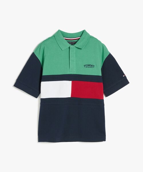 TOMMY HILFIGER（トミーヒルフィガー）の「BOYS モノタイプカラーブロックラグビーポロシャツ（ポロシャツ・キッズ・イエロー/グリーン・140cm/160cm/150cm/130cm）」の6枚目の写真