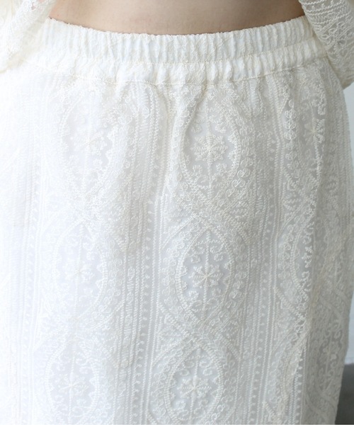 Meli rich（メリーリッチ）の「レース刺繍マーメイドスカート（スカート・レディース・ブラック/アイボリー・FREE）」の9枚目の写真