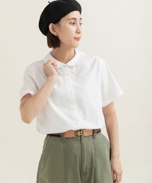 CHILD WOMAN | 100/2ブロード・ローンドット 丸襟半袖ブラウス(シャツ/ブラウス)