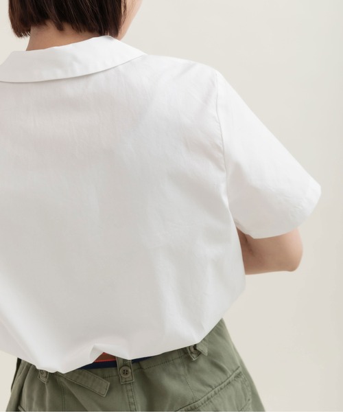 CHILD WOMAN(チャイルドウーマン)の「100/2ブロード・ローンドット 丸襟半袖ブラウス(シャツ/ブラウス・レディース・ホワイト・FREE)」の5枚目の写真