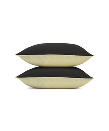 KOYU (ゴユ)（コユ）の「デュースピローケース ブラック/レモン (1pc)（クッション/クッションカバー）」