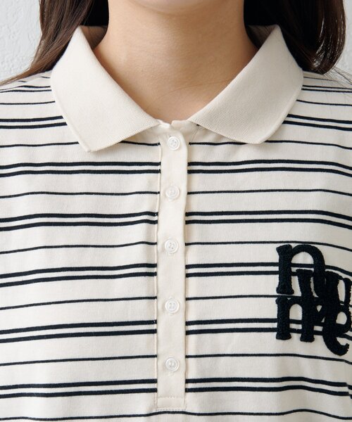 Kastane（カスタネ）の「サガラボーダーポロ（ポロシャツ・レディース・ブラック/サックスブルー/アイボリー/ピンク・FREE）」の19枚目の写真