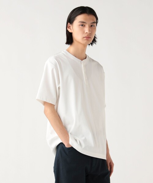 BEAMS HEART(ビームスハート)の「【ユニセックス】PTX サーマル ヘンリー Tシャツ(ストレッチ・吸水速乾)(Tシャツ/カットソー・メンズ・ホワイト/ベージュ・L/M/S/XL)」の5枚目の写真