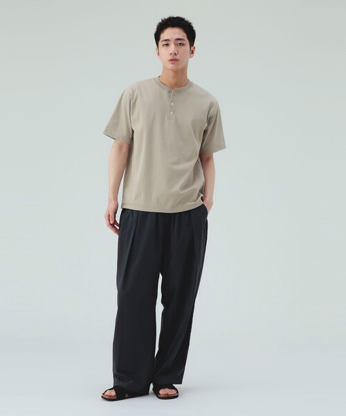 BEAMS HEART(ビームスハート)の「【ユニセックス】PTX サーマル ヘンリー Tシャツ(ストレッチ・吸水速乾)(Tシャツ/カットソー・メンズ・ホワイト/ベージュ・L/M/S/XL)」の11枚目の写真