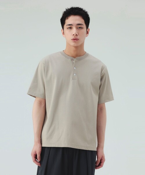 BEAMS HEART(ビームスハート)の「【ユニセックス】PTX サーマル ヘンリー Tシャツ(ストレッチ・吸水速乾)(Tシャツ/カットソー・メンズ・ホワイト/ベージュ・L/M/S/XL)」の13枚目の写真