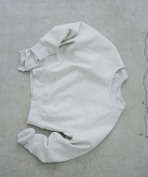 lit（リット）の「Cropped Sweat Pullover（スウェット・レディース・ダークグレー/ライトグレー・FREE）」の2枚目の写真