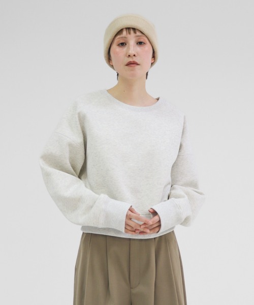 lit（リット）の「Cropped Sweat Pullover（スウェット・レディース・ダークグレー/ライトグレー・FREE）」の8枚目の写真