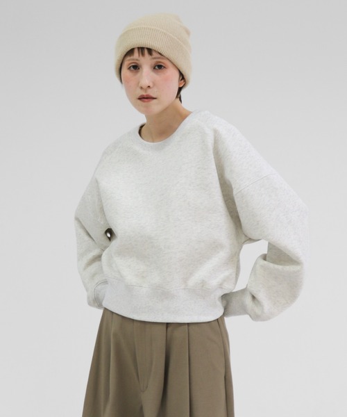 lit（リット）の「Cropped Sweat Pullover（スウェット・レディース・ダークグレー/ライトグレー・FREE）」の13枚目の写真
