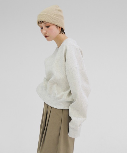 lit（リット）の「Cropped Sweat Pullover（スウェット・レディース・ダークグレー/ライトグレー・FREE）」の9枚目の写真