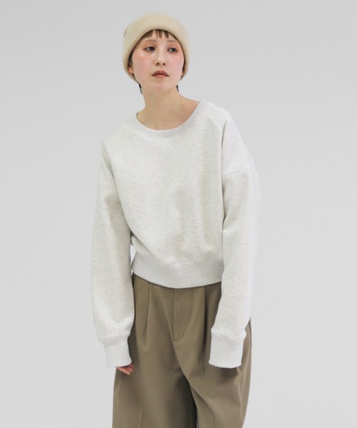 lit（リット）の「Cropped Sweat Pullover（スウェット・レディース・ダークグレー/ライトグレー・FREE）」の11枚目の写真