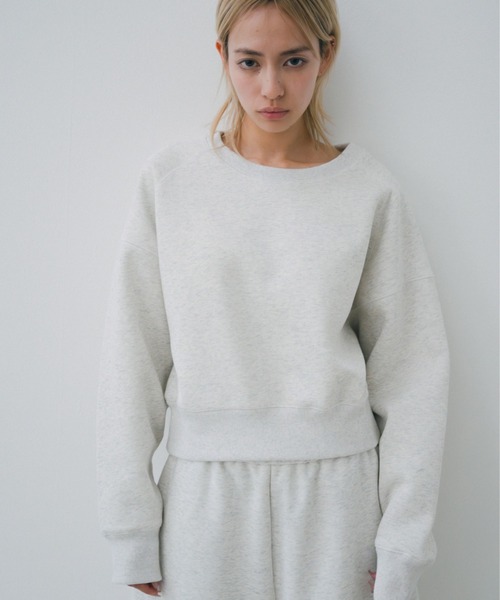 lit（リット）の「Cropped Sweat Pullover（スウェット・レディース・ダークグレー/ライトグレー・FREE）」の3枚目の写真