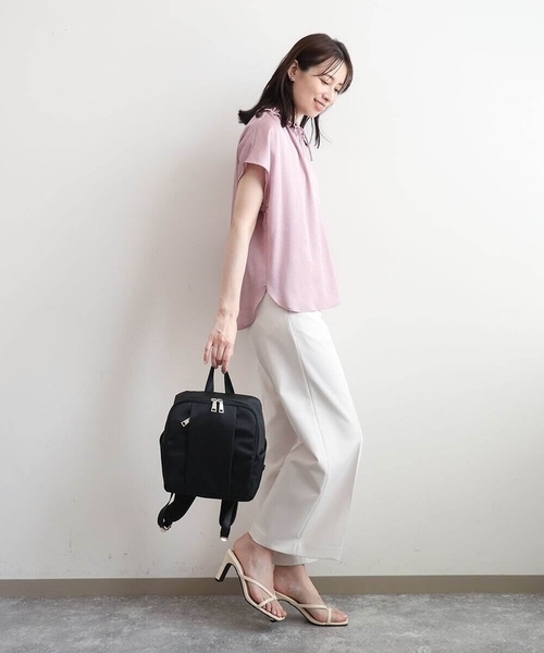 MK MICHEL KLEIN（エムケーミッシェルクラン）の「[撥水]フロントタックデザインミニリュック（バックパック/リュック・レディース・ブルー/ピンク/ブラック・00）」の21枚目の写真