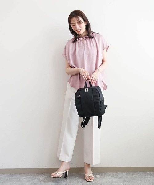 MK MICHEL KLEIN（エムケーミッシェルクラン）の「[撥水]フロントタックデザインミニリュック（バックパック/リュック・レディース・ブルー/ピンク/ブラック・00）」の22枚目の写真