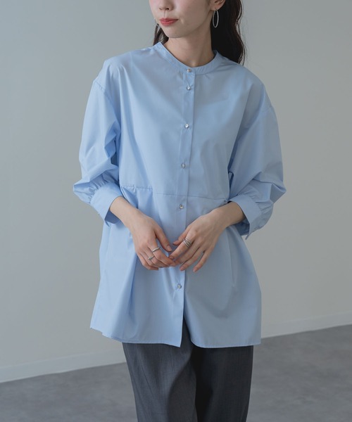 ANNA LUNA(アンナルナ)の「【ANNA LUNA】美シルエット ウエストタック ブラウス(シャツ/ブラウス・レディース・ネイビー/サックスブルー・MEDIUM)」の18枚目の写真