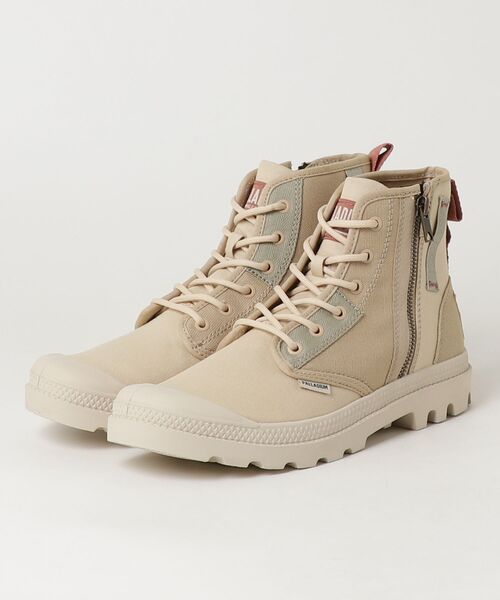 PALLADIUM(パラディウム)の「PALLADIUM/パラディウム PAMPA DETROIT ZIP SU(スニーカー・メンズ・ブラウン/アイボリー・27cm/27.5cm/28cm/25.5cm/26cm/26.5cm)」の1枚目の写真