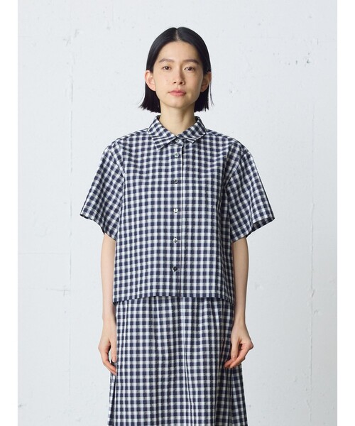 MidiUmi シアサッカーチェックシャツ（シャツ/ブラウス）｜MidiUmi