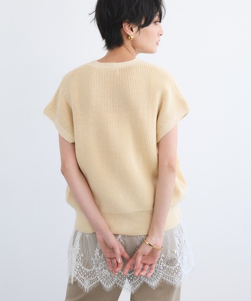 BARNYARDSTORM(バンヤードストーム)の「BARNYARDSTORM / ギマ金ボタンベスト(ベスト・レディース・オフホワイト/ベージュ/チャコールグレー・FREE)」の5枚目の写真